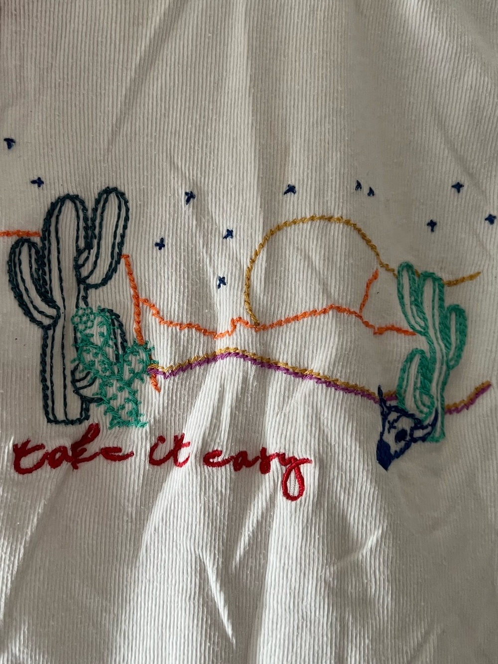 Urban Outfitters White Embroidered Desert Tank Top - Picture 4 of 4